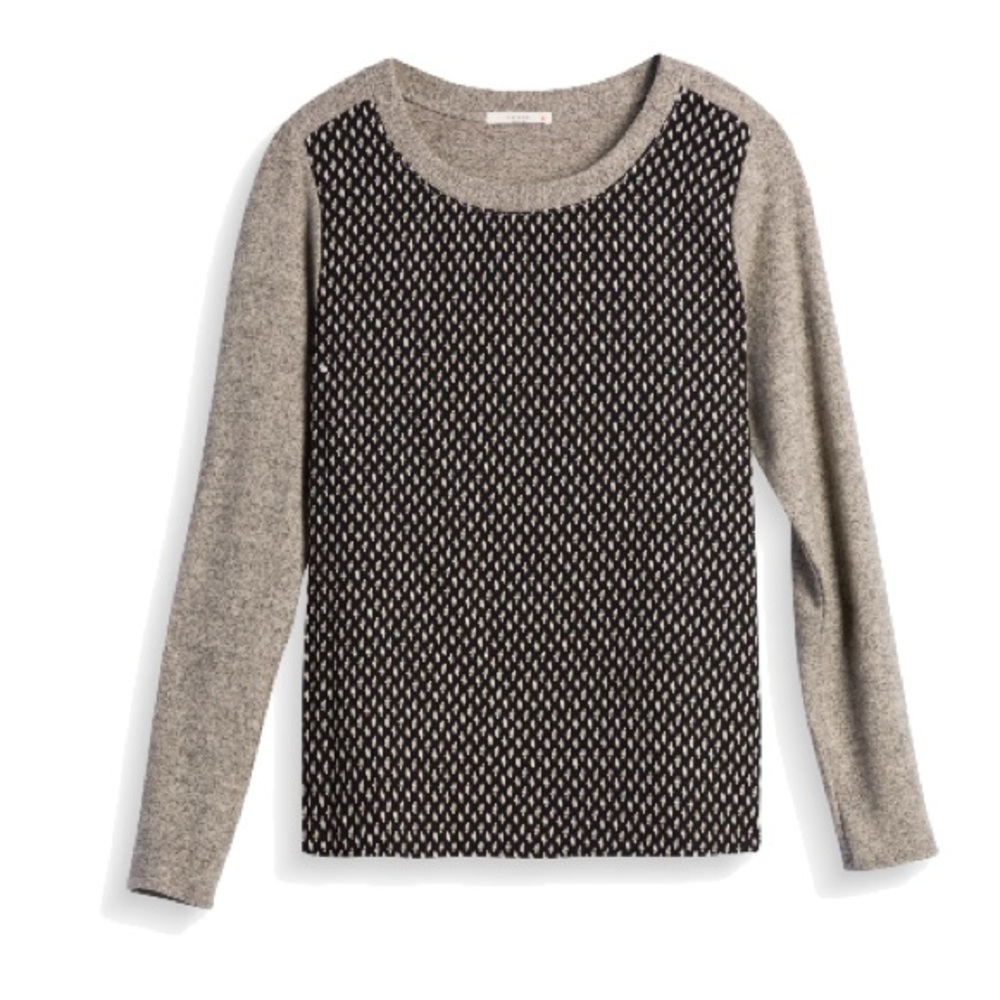 NWT - LE LIS COLLECTION - Soll Mixed Material Top